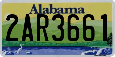 AL license plate 2AR3661