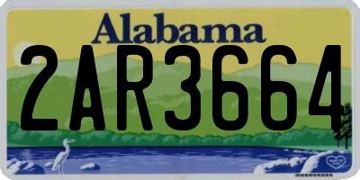 AL license plate 2AR3664
