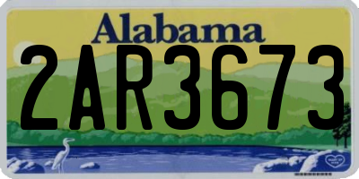 AL license plate 2AR3673