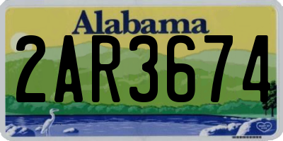 AL license plate 2AR3674