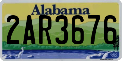 AL license plate 2AR3676