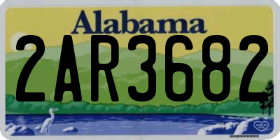 AL license plate 2AR3682