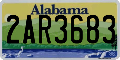 AL license plate 2AR3683