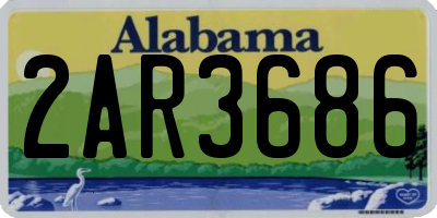 AL license plate 2AR3686