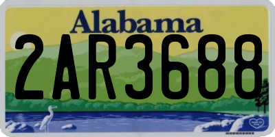 AL license plate 2AR3688