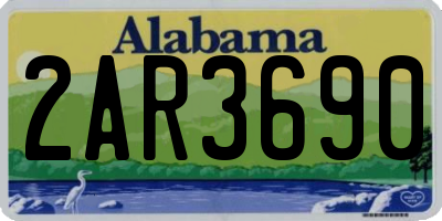 AL license plate 2AR3690