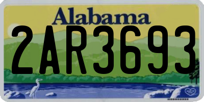 AL license plate 2AR3693