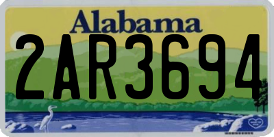 AL license plate 2AR3694
