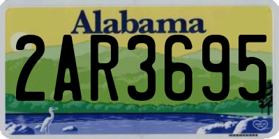 AL license plate 2AR3695