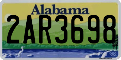 AL license plate 2AR3698