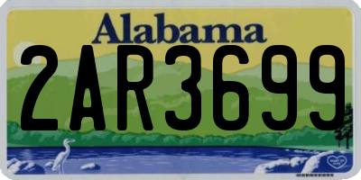 AL license plate 2AR3699