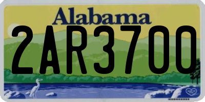 AL license plate 2AR3700