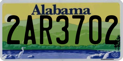 AL license plate 2AR3702