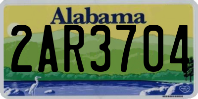 AL license plate 2AR3704