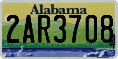 AL license plate 2AR3708