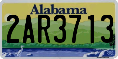AL license plate 2AR3713