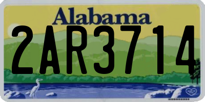 AL license plate 2AR3714
