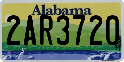 AL license plate 2AR3720