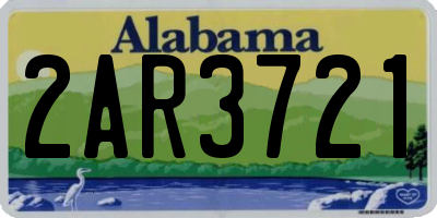 AL license plate 2AR3721