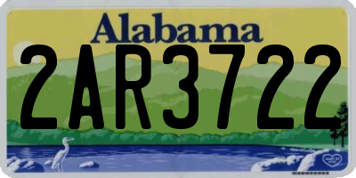 AL license plate 2AR3722