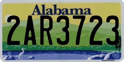 AL license plate 2AR3723