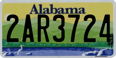 AL license plate 2AR3724