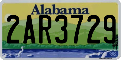 AL license plate 2AR3729