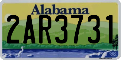 AL license plate 2AR3731