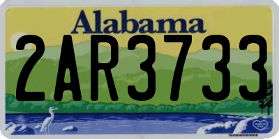 AL license plate 2AR3733