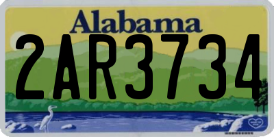 AL license plate 2AR3734