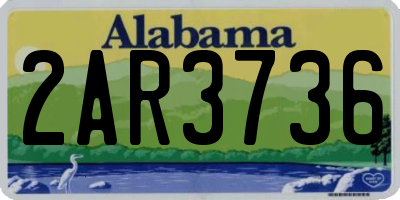 AL license plate 2AR3736