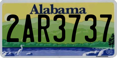 AL license plate 2AR3737