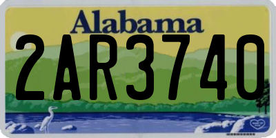 AL license plate 2AR3740