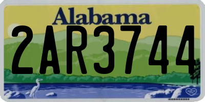 AL license plate 2AR3744