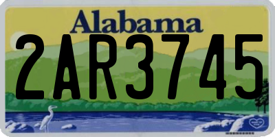 AL license plate 2AR3745