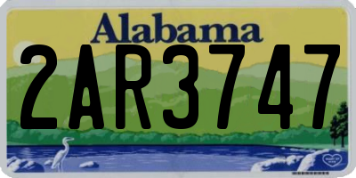 AL license plate 2AR3747