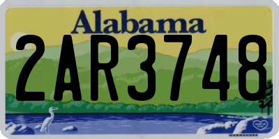 AL license plate 2AR3748