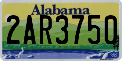 AL license plate 2AR3750