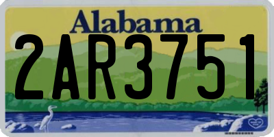 AL license plate 2AR3751