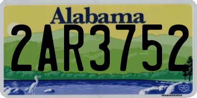 AL license plate 2AR3752