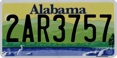 AL license plate 2AR3757