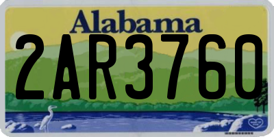 AL license plate 2AR3760