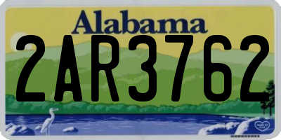AL license plate 2AR3762