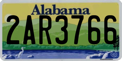 AL license plate 2AR3766