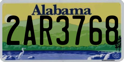 AL license plate 2AR3768