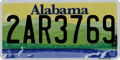 AL license plate 2AR3769