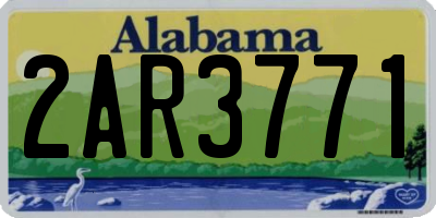 AL license plate 2AR3771