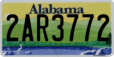 AL license plate 2AR3772