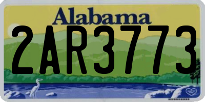 AL license plate 2AR3773