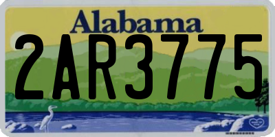 AL license plate 2AR3775